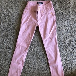 Pink high waisted pants
